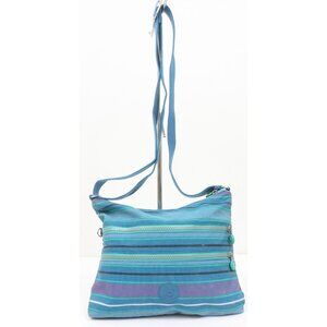 Kipling Alvar Rainbow Striped Water-resistent Crossbody Bag Handbag Purse